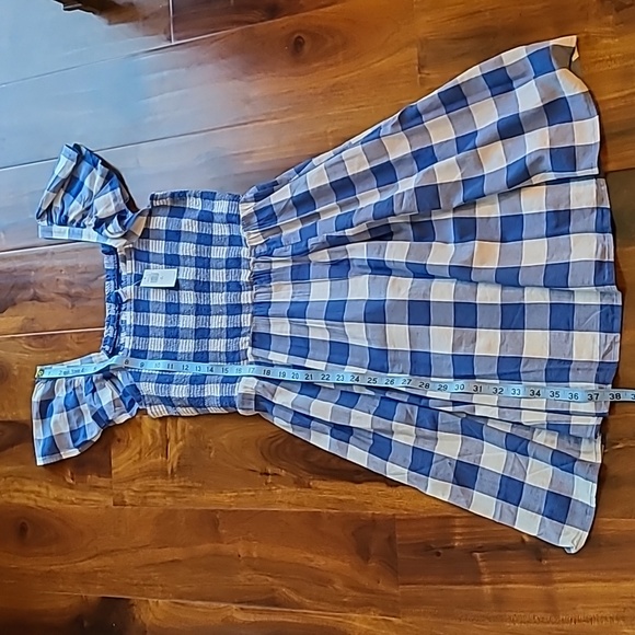 Old Navy Fit & Flare Flutter-Sleeve Gingham Mini Dress small TALL - Picture 8 of 12